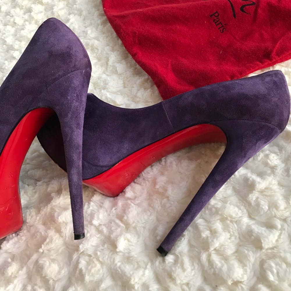 💜Auth. Louboutin Palais Royals 140 Veau Velours